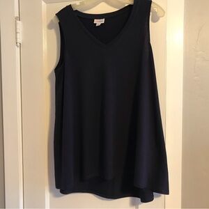 LuLaRoe Navy Kristina V-Neck Tee, worn once
